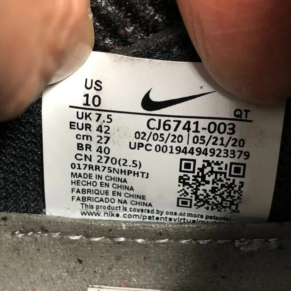 Nike women's air vapormax 2020 flyknit black/dark grey shoes size 10 - Picture 6 of 16